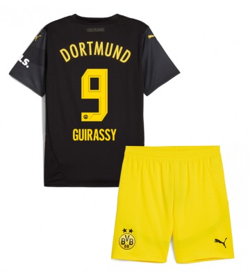 Borussia Dortmund Serhou Guirassy #9 Borta Kläder Barn 2024-25 Kortärmad (+ Korta byxor)